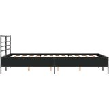  Okvir za krevet crni 140x190 cm konstruirano drvo i metal | shoptok.hr