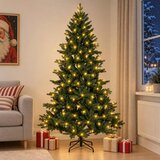  Umjetno božićno drvce s nogom 120 cm 150 LED lampica | shoptok.hr