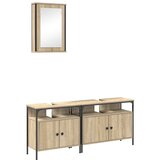  Set namještaja za kupaonicu 3 kom. Smeđa 80 x 30 x 60 cm | shoptok.hr