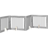  Vrata za pse s postoljem 4 pcs Siva sonoma 100 x 80 cm | shoptok.hr