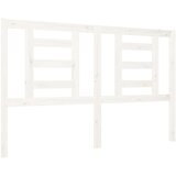 Maison Chic posteljno vzglavje - vzglavna omarica - nočna omarica belo 126x4x100 cm trdna borovina, (21705548) Cene