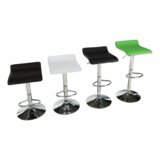 Kondela Barski stol, črno eko usnje/krom, LARIA NEW | Shoptok.si