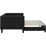  Dnevni krevet na razvlačenje crni 80 x 200 cm od tkanine | shoptok.hr