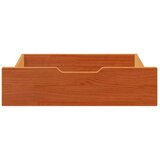 vidaXL Predal za posteljo 2 kosa rjava 75x55x16 cm trdna borovina | Shoptok.si