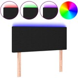 Maison Chic LED Posteljno vzglavje - Vzglavna omarica - Nočna omarica črno 100x5x78/88 cm blago, (21709895) | Shoptok.si