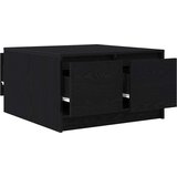 vidaXL Kavna mizica s predali črni hrast 70,5x70x40 cm | Shoptok.si