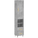 Maison Chic Visoka omara - Komoda - Predalnik betonsko siva 34,5x34x180 cm inženirski les, (21722751) Cene