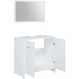  Kopalniško pohištvo 4 kosi bele barve iverna plošča | Shoptok.si