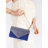Shelvt Blue small clutch bag decorated with crystals | Shoptok.si