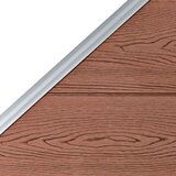 vidaXL Panel za ogradu WPC 95 x (105 - 180) cm smeđi | shoptok.hr