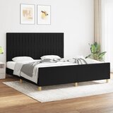 Maison Chic Posteljni okvir - Dvoposteljna postelja - Zakonska postelja brez vzmetnice črn 180x200 cm blago-J3813, (21761810) | Shoptok.si