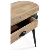 Marckeric Crni/u prirodnoj boji pomoćni stol 38x90 cm Delhi – | shoptok.hr