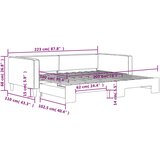  Izvlečna dnevna postelja taupe 100x200 cm blago | Shoptok.si