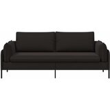 SOFA za 3 osobe Crna 222 x 81 x 89 cm Baršun | shoptok.hr