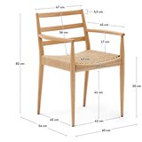Kave Home Jedilni stoli v kompletu 2 ks iz masivnega hrasta v naravni barvi Analy – | Shoptok.si