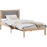 vidaXL Konstrukcija postelje Taupe 90 x 190 cm Masivno borovo les | Shoptok.si