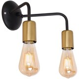  Zidna lampa BRENDA 2xE27/60W/230V crna/zlatna | Eponuda.com