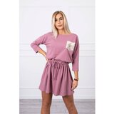 Kesi Dress with sequin pocket dark pink Cijene