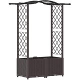 vidaXL Povišeni krevet s mrežom i krovom Smeđa 125 x 40 x 138 cm PP - Smeđa 125 x 40 x 138 cm s krovom u obliku lukova (2 bočna mreža) Cijene