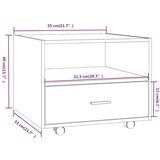  Stolić za kavu boja hrasta 55x55x40 cm konstruirano drvo | shoptok.hr