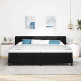  Krevet s opruga kutije s uzglavljem Crna 200 x 200 cm tkanina | shoptok.hr
