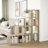 vidaXL Pregrada/regal za knjige 4 razina hrast 131,5x29x131,5cm drveni | shoptok.hr