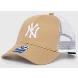 47 Brand Otroška baseball kapa MLB New York Yankees Branson bež barva, BBRANS17CTP
