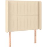  LED uzglavlje krem 83 x 16 x 118/128 cm od tkanine | shoptok.hr