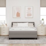 Box Spring krevet sa madracem smeđi 140x190 cm tkanina | shoptok.hr