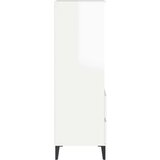  Visoka komoda sjajna bijela 40x36x110 cm od konstruiranog drva | shoptok.hr