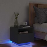  Noćni ormarić s LED svjetlima crni 40 x 39 x 37 cm | shoptok.hr