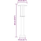  Vanjske podne svjetiljke 3 kom crna 60 cm nehrđajući čelik | shoptok.hr