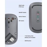 Ugreen brezžična tiha, tanka in lahka miška 2.4GHz, 400DPI, svetlo siva | Shoptok.si