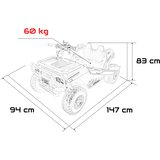 Buggy na akumulator PROSPECTOR 4x4 STRONG - dvosjed - crveni Slike