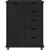  Mobilni ormar Crna 63,5 x 39 x 79 cm Čvrsto borovo drvo | Eponuda.ba