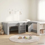 Krevet za djecu s visokim okvirom i stolom 2 kom. Siva Sonoma | shoptok.hr