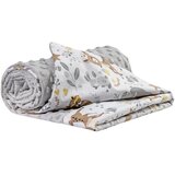 Medi Partners Blanket 75x100 cotton + minky – Jelonki + gray minky | Shoptok.si