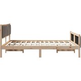 vidaXL Kovinska posteljna konstrukcija Rjava in taupe 160 x 200 cm | Shoptok.si