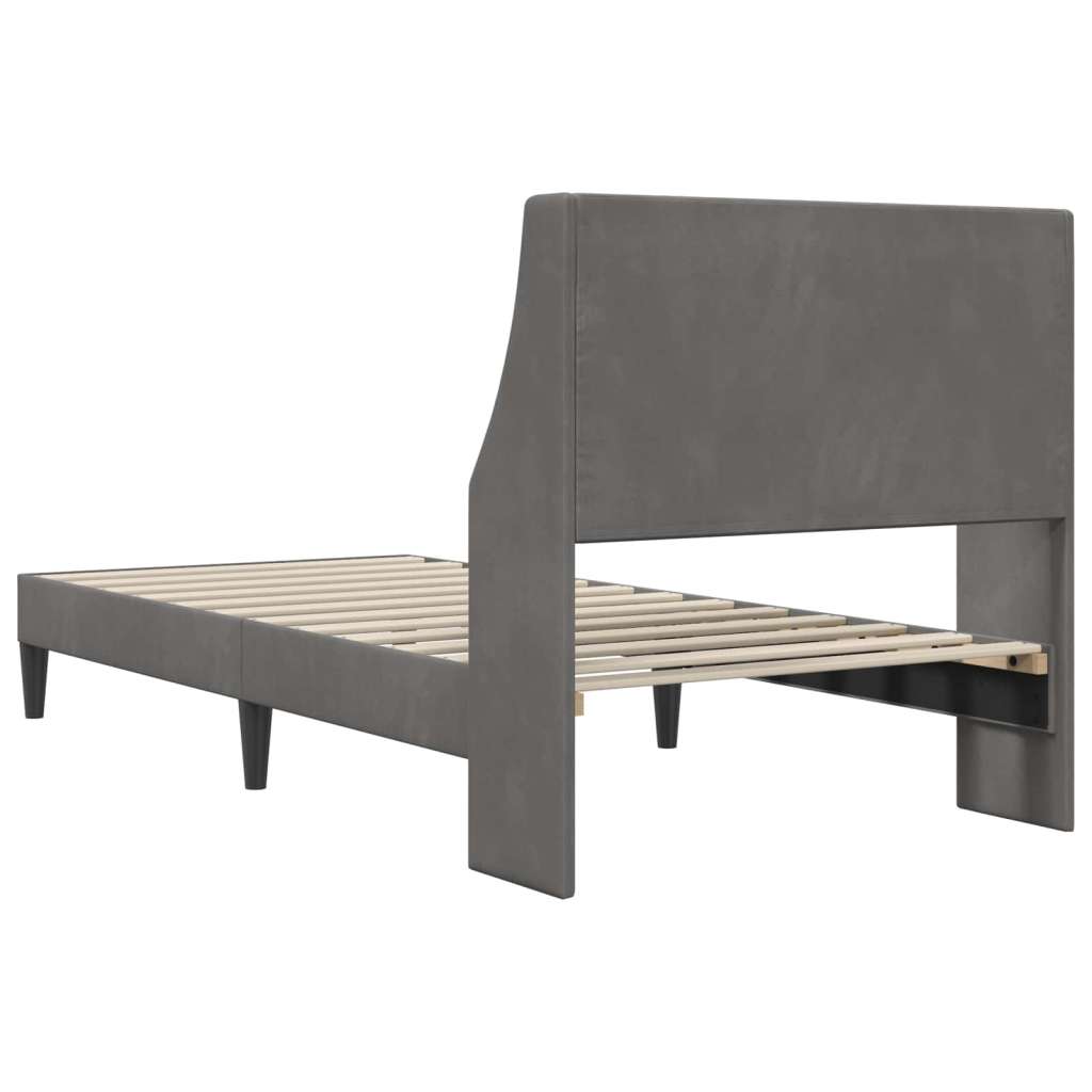  Okvir za krevet Tamno siva 90 x 190 cm Baršun - Tamno siva 90 x 190 cm | shoptok.hr