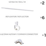 Zuma line 3580 - Spot svetiljka za šinski sistem MASTER 6xGU10/15W/230V bela | Eponuda.com