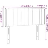 LED posteljno vzglavje črno 103x16x78/88 cm žamet, (20793564) | Shoptok.si
