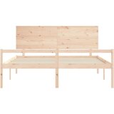 vidaXL okvir kreveta s uzglavljem 200 x 200 cm od masivnog drva | shoptok.hr