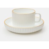 Sinsay Šalica s tanjurićem i ukrasnim zlatnim rubom | shoptok.hr