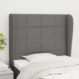  Uzglavlje s ušima tamnosivo 83 x 23 x 118/128 cm od tkanine Cijene
