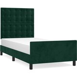  Okvir za krevet bez madraca tamnozeleni 100x200 cm baršunasti | shoptok.hr