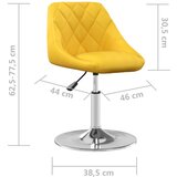  Okretne blagovaonske stolice 4 kom boja senfa baršunaste | shoptok.hr