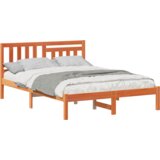  Konstrukcija postelje z vzglavjem Voskast rjav 120 x 200 cm, (5000127268) | Shoptok.si