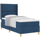 Plavi krevet s oprugama i madracem 90x200 cm tkanina | shoptok.hr