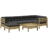  7-dijelni set vrtnih sofa od impregnirane borovine s jastucima | shoptok.hr
