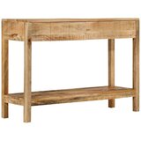 vidaXL Konzolni stol s 2 ladice 110 x 35 x 75 cm masivno drvo manga - Smeđa 1 110 cm | shoptok.hr